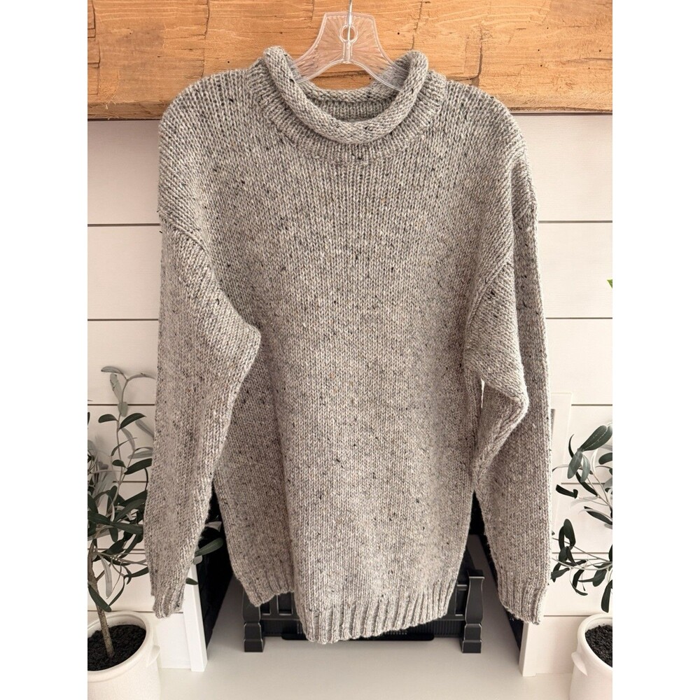 Glen River Knitwear Donegal Fleck Merino Sweater 100%  Wool Ireland Size L